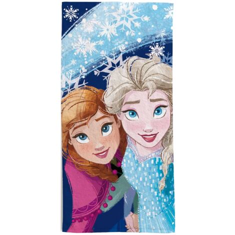 hermet, Disney, Telo Mare Frozen, 70x140 cm, Asciugamano da Spiaggia o Piscina, 100% Morbido Cotone, Pratico e Leggero