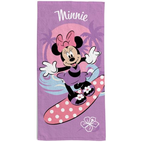 hermet, Disney, Telo Mare Minnie, 70x140 cm, Asciugamano da Spiaggia o Piscina, 100% Morbido Cotone, Pratico e Leggero