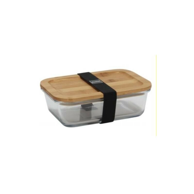 

Recipiente Alimentos Cristal Tapa Bambu 1050Ml