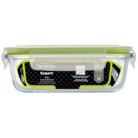 HERMÉTICO RECTANGULAR 640ml BOROSILICATO EXPERT SG4701 SAN IGNACIO