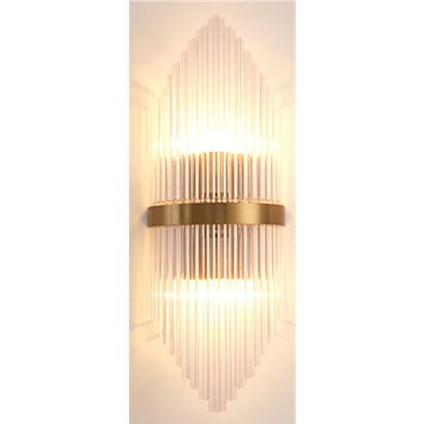 Hermine - lámpara de pared de cristal dorado 45cm