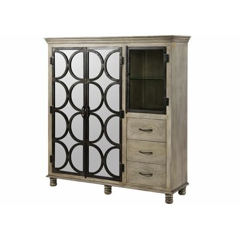 ARREDO SELLI VETRINETTA DA PARETE COLORE BIANCO SHABBY CHIC