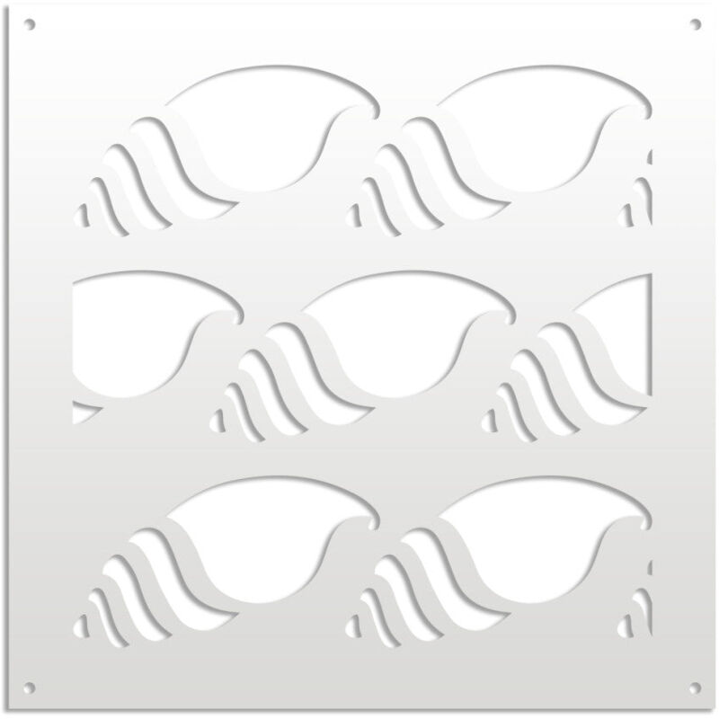 Image of HERMITCRAB - Pannello in PVC traforato - Parasole - Misura: 73x73 cm - Colore: bianco