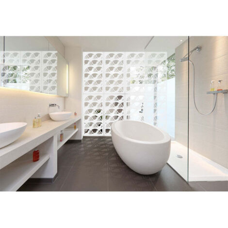 HERMITCRAB - Pannello in PVC traforato - Parasole - Colore: bianco - Misura: 50x150 cm