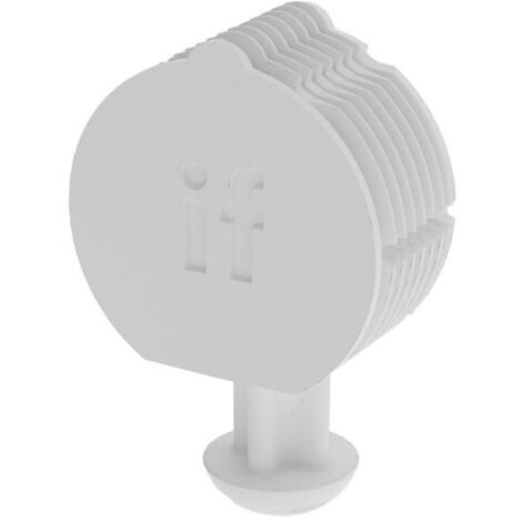 herraje de unión peanut 1. invisible. interior. plástico reforzado con fibra de vidrio. tapón de inserción. espesor míni acabado blanco
