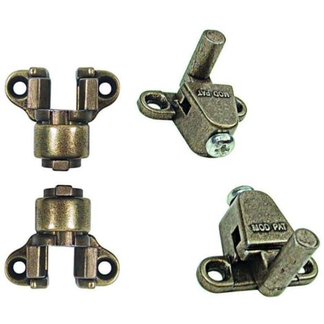 HERRAJES ALK accesorios cerradura falleba suprema oro viej , ACCESORIOS (por juegos)1 Juego de accesorios:A- 2 Enganches excéntricosB- 2 Topes reg