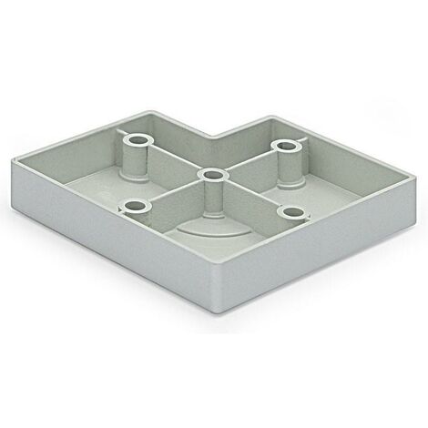 HERRAJES ALK base pata plastico 80x80 h16 ral9006 , 0UNIDADES