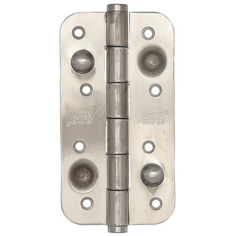HERRAJES ALK bisagra antipalanca 150-80 sin remate, canto redondo inox