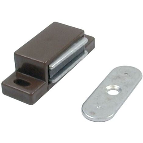 HERRAJES ALK cierre magnet.rectang. marron con placa 1a , 0UNIDADES
