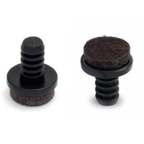 HERRAJES ALK deslizante con fieltro ø15-18 para taladro de 8mm negro