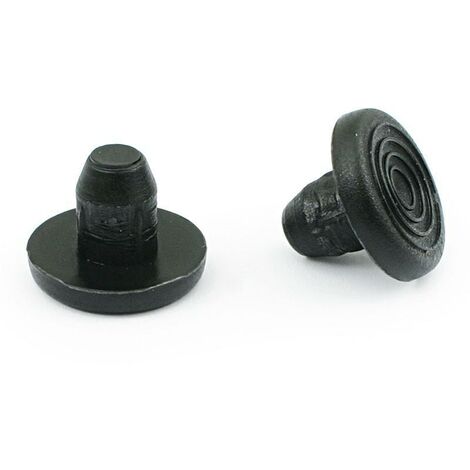 HERRAJES ALK deslizante plastico ø18 para taladro 8mm negro , 0UNIDADES