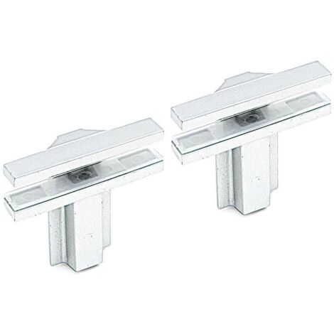 HERRAJES ALK juego 2 soportes para estante fij/directa ral9006