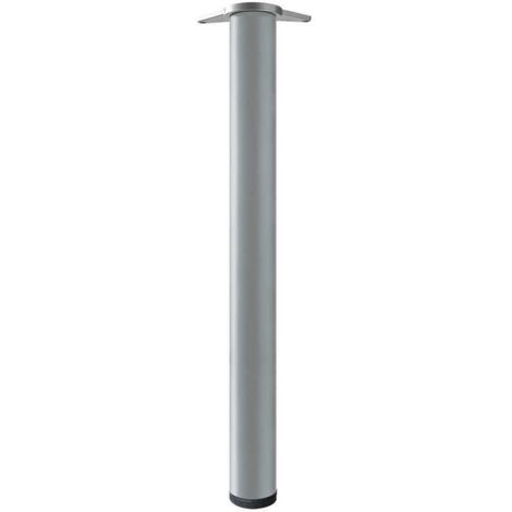 HERRAJES ALK pata regulable neiva para mesa ø80 h870 acabado gris metal