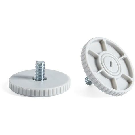 HERRAJES ALK pie nivelador rido ø50 m8x10 gris claro , 0UNIDADES