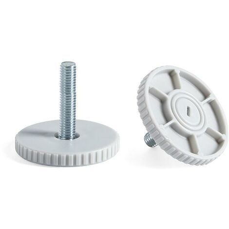 HERRAJES ALK pie nivelador rido ø50 m8x40 gris claro , 0UNIDADES