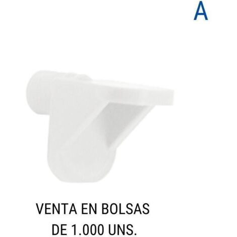 HERRAJES ALK pivote estante tunez blanco (1.000u) , 0BOLSA