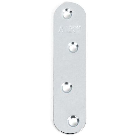 HERRAJES ALK placa recta zincada 37mm / 96,9mm altura 77.2 , 0CIENTOS