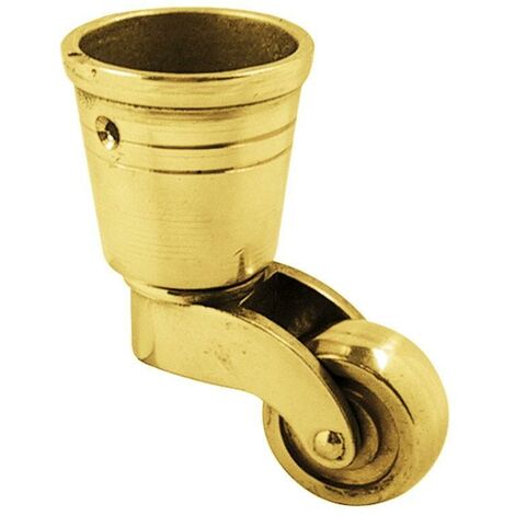HERRAJES ALK rueda giratoria decorativa mates laton brillo , MATES Rueda giratoria clásicaCapacidad de carga 150kgSuave deslizamiento y giroInterior de