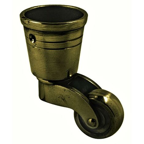 HERRAJES ALK rueda giratoria decorativa mates laton cuero , MATES Rueda giratoria clásicaCapacidad de carga 150kgSuave deslizamiento y giroInterior del