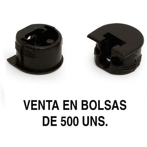 HERRAJES ALK soporte cazoleta luna (500 unidades) acabado negro