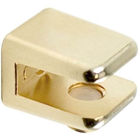 HERRAJES ALK soporte cuadradas 18x16 para cristal 6mm oro (caja 2)