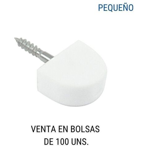 HERRAJES ALK soporte estante pq con tornillo blanco (100u) , 0BOLSA
