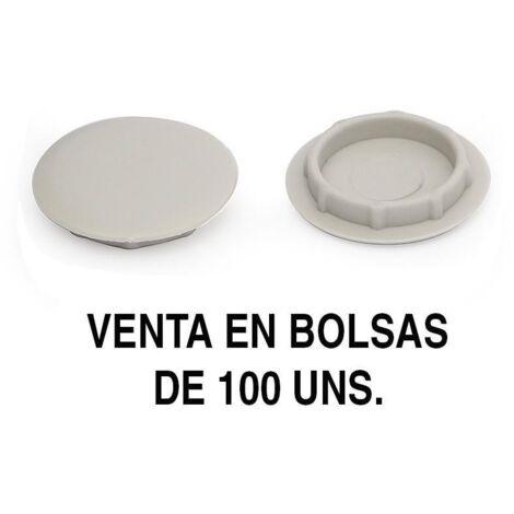HERRAJES ALK tapa canela ag.18mm gris (100u) , 0BOLSA , HERRAJES ALK tapa canela ag.18mm gris (100u) , 0BOLSA