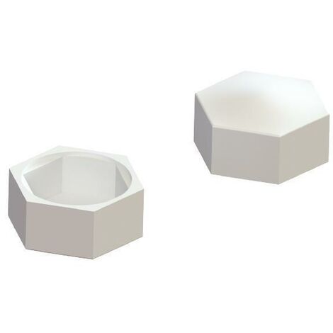 HERRAJES ALK tapon plano blanco tornillo hexagonal m6 , 0CIENTOS