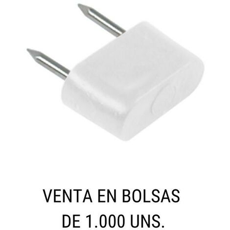 HERRAJES ALK tope dos puntas chad blanco (1.000u) , 0BOLSA