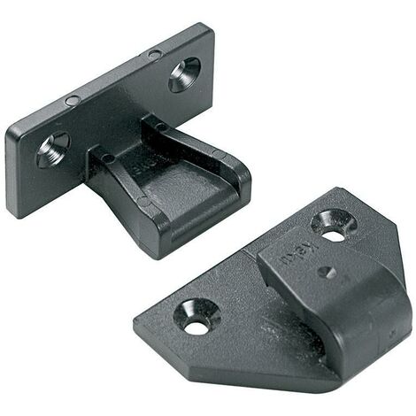 herrajes keku en-c m+h para unión paneles plastico negro. para encastrar.