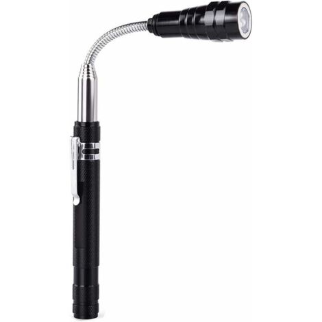 Herramienta de agarre magnético con luz LED, herramienta de recogida magnética telescópica, herramienta de agarre de regalo para hombres, manitas, padre/papá, esposo, novio