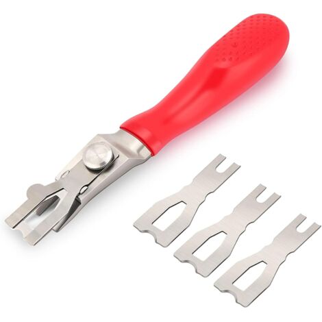 Herramienta de corte para soldadura de suelos, kit de herramientas de corte para soldadura de suelos de vinilo PVC, recortadora de suelos con 3 cuchillas