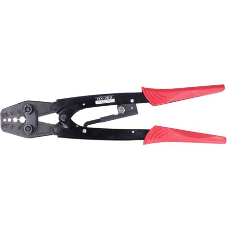 Herramienta de crimpado de cremallera y piñón para terminales y cables con capacidad de 6-25 mm² AWG10-4, modelo HX-26B