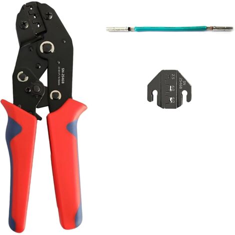 Herramienta de crimpado multifuncional, herramienta de crimpado de terminales de resorte, herramienta de crimpado en frío tipo trinquete, herramienta de crimpado de terminales desnudos, 2,56 mm²