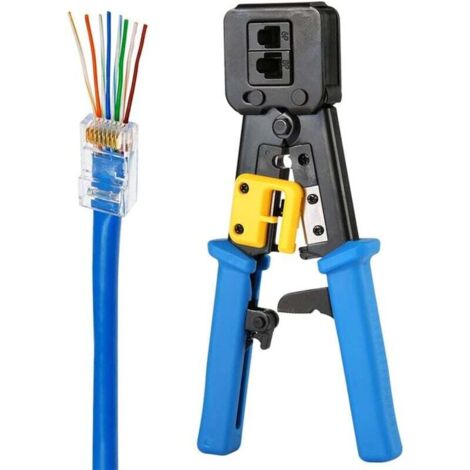 Herramienta de crimpado RJ45 para conectores y terminales RJ45/RJ12 estándar