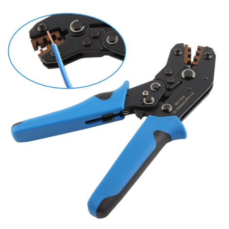 Herramienta de crimpado SNA 28B para conectores JSTSM/Dupont – Material Ni-Cr – Azul/Negro – 190 mm