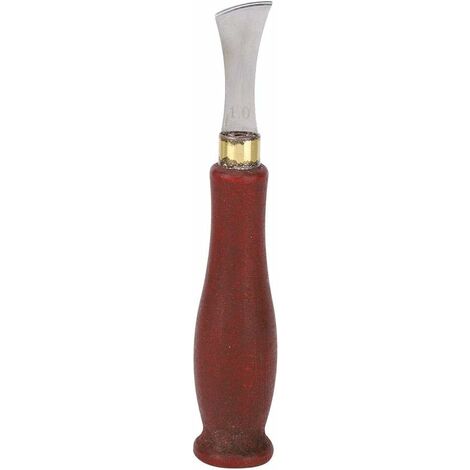 Herramienta de cuero, herramientas de cuero Creaser de borde de cuero Hoja de acero inoxidable Creaser de mango de madera Herramienta de artesanía de cuero (1.0 mm)