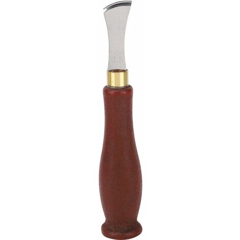 Herramienta de cuero, herramientas de cuero Creaser de borde de cuero Hoja de acero inoxidable Creaser de mango de madera Herramienta de artesanía de cuero (2,5 mm)