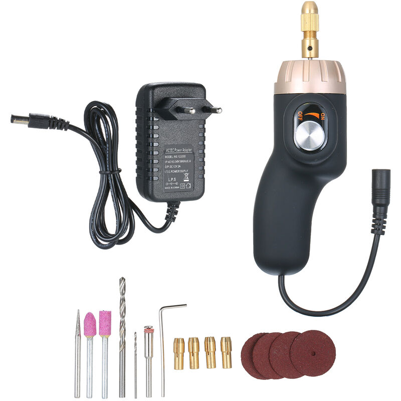 

Happyshopping - Herramienta de grabado giratoria electrica, pulidora de velocidad ajustable de 24 W, kit de herramientas de limpieza para pulir
