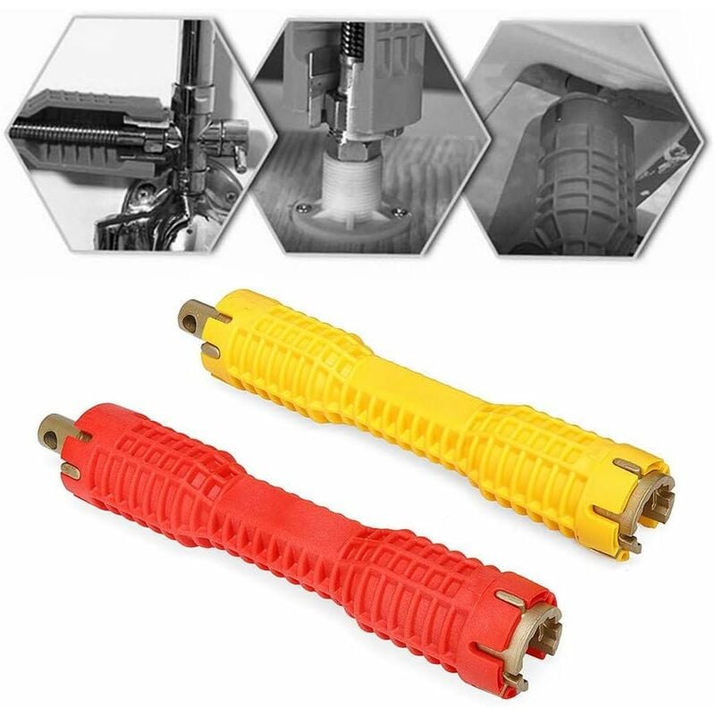 

Abcrital - Herramienta de instalación del grifo del fregadero 2PCS - Llave de tubo multifunción