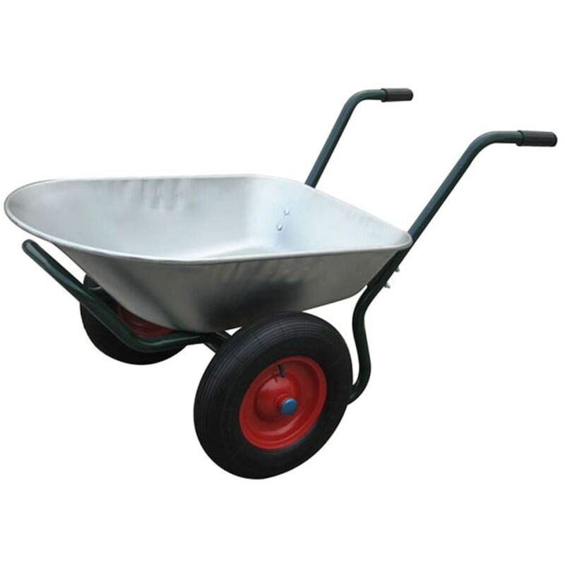 

Vidaxl - Herramienta De Jardinería Carretilla Con Dos Ruedas 66 L - Plateado