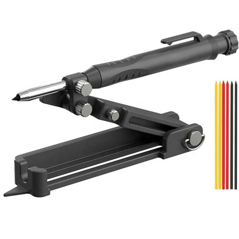 Herramienta de marcado multifuncional fabricada en aleación de aluminio/plástico, para modelismo y carpintería, bolígrafo de contorno, calibre de medición