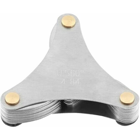 Herramienta de medición de canal de tornillo de acero inoxidable de 60 grados y 55 grados métrica + imperial (51 piezas) EE. UU. (51 piezas)