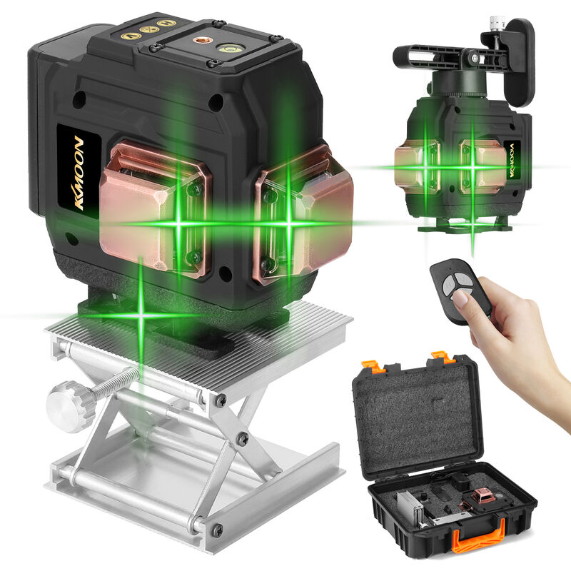 

Kkmoon - Herramienta de nivel laser multifuncional 3D de 12 lineas, lineas horizontales verticales, con funcion de autonivelacion