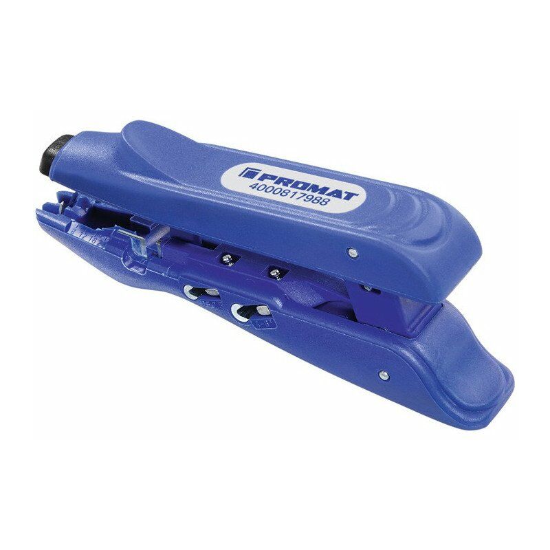 

Herramienta de pelado Duo-Crimp total L.160mm 0,5-6 (AWG 20-10) mm² PROMAT