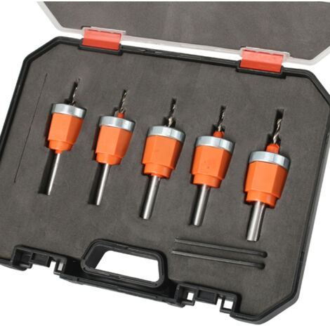 Herramienta de perforación para carpintería, broca avellanadora, punzón, broca Forstner de profundidad ajustable con bordes opcionales, abrazadera para punzón para canteado.