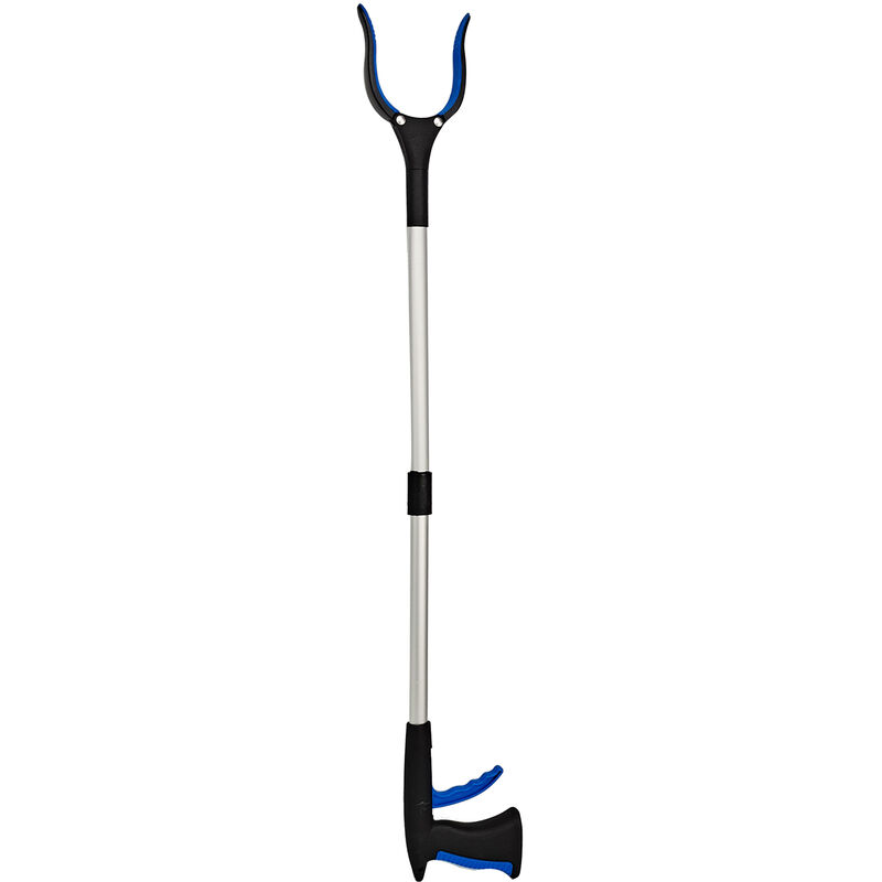 

Herramienta de recogida plegable de 32 pulgadas, pinza de goma giratoria de ayuda de alcance de aluminio