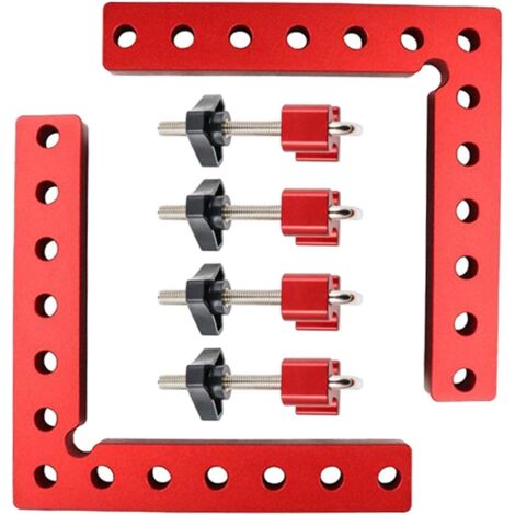 Herramienta de sujeción para carpintero con escuadra de posicionamiento de 90 grados y abrazadera de esquina tipo L (140 mm x 140 mm)