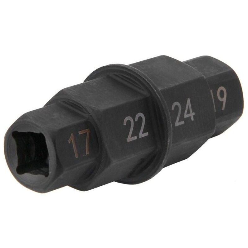 

Herramienta Eje hexagonal motocicletas 17mm 19mm 22mm 24mm Eje hexagonal Allen husillo conductor del zocalo del adaptador de husillo, Negro