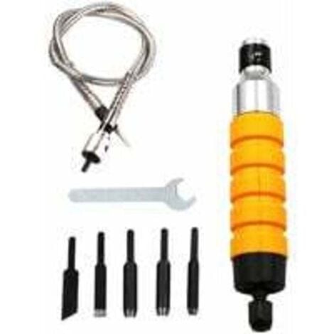 ZVD Herramienta eléctrica para tallar madera, para mortaja y tallado en madera, con cabezal pequeño y eje flexible.